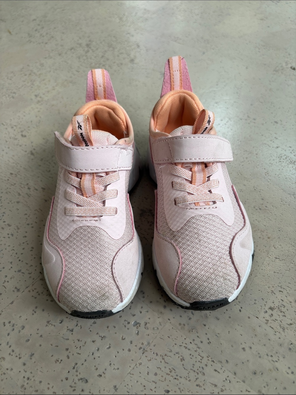 Reebok Kids Light Pink and Peach Hook-and-Loop Sneaker